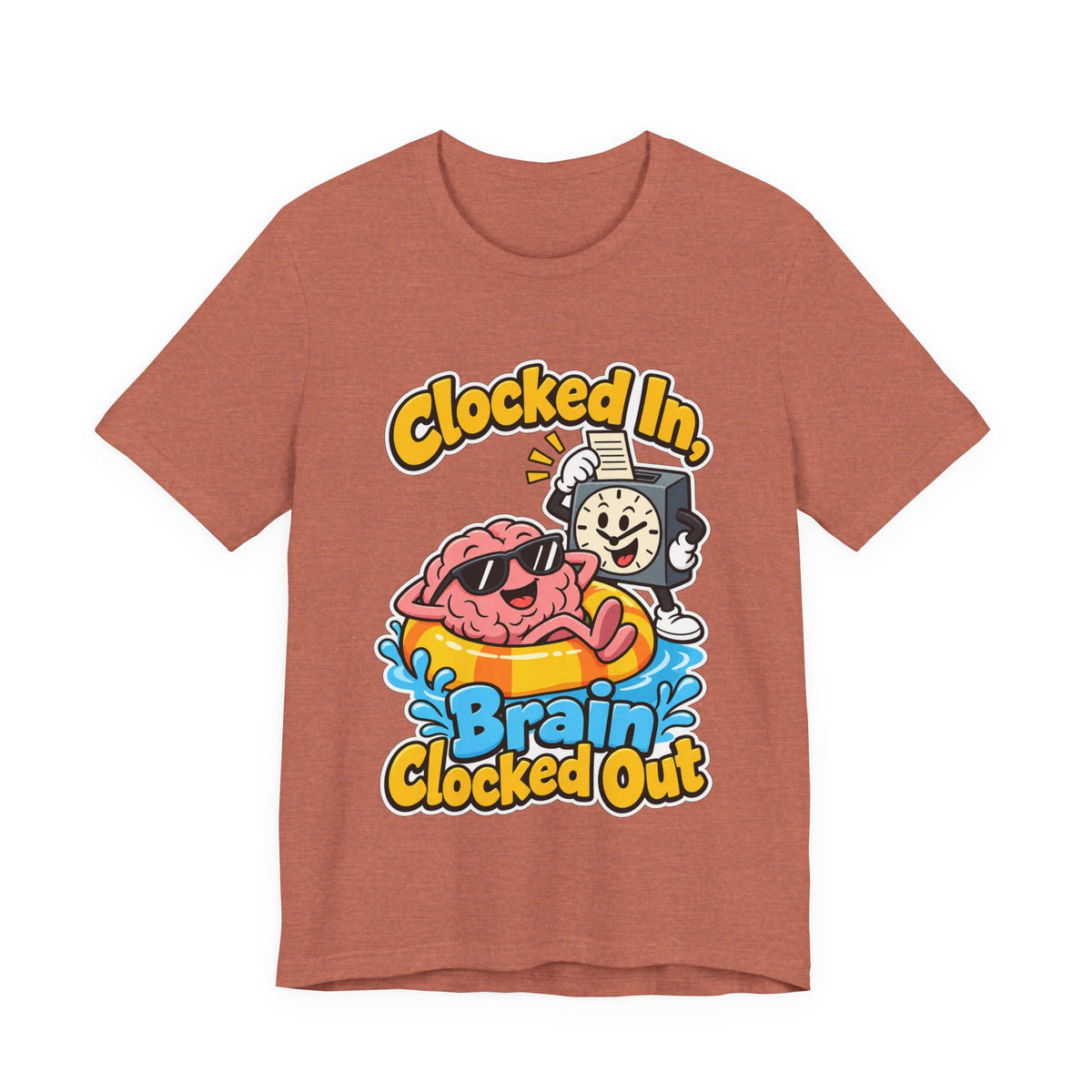 Clocked In, Brain Clocked Out Funny Nurse T-Shirt