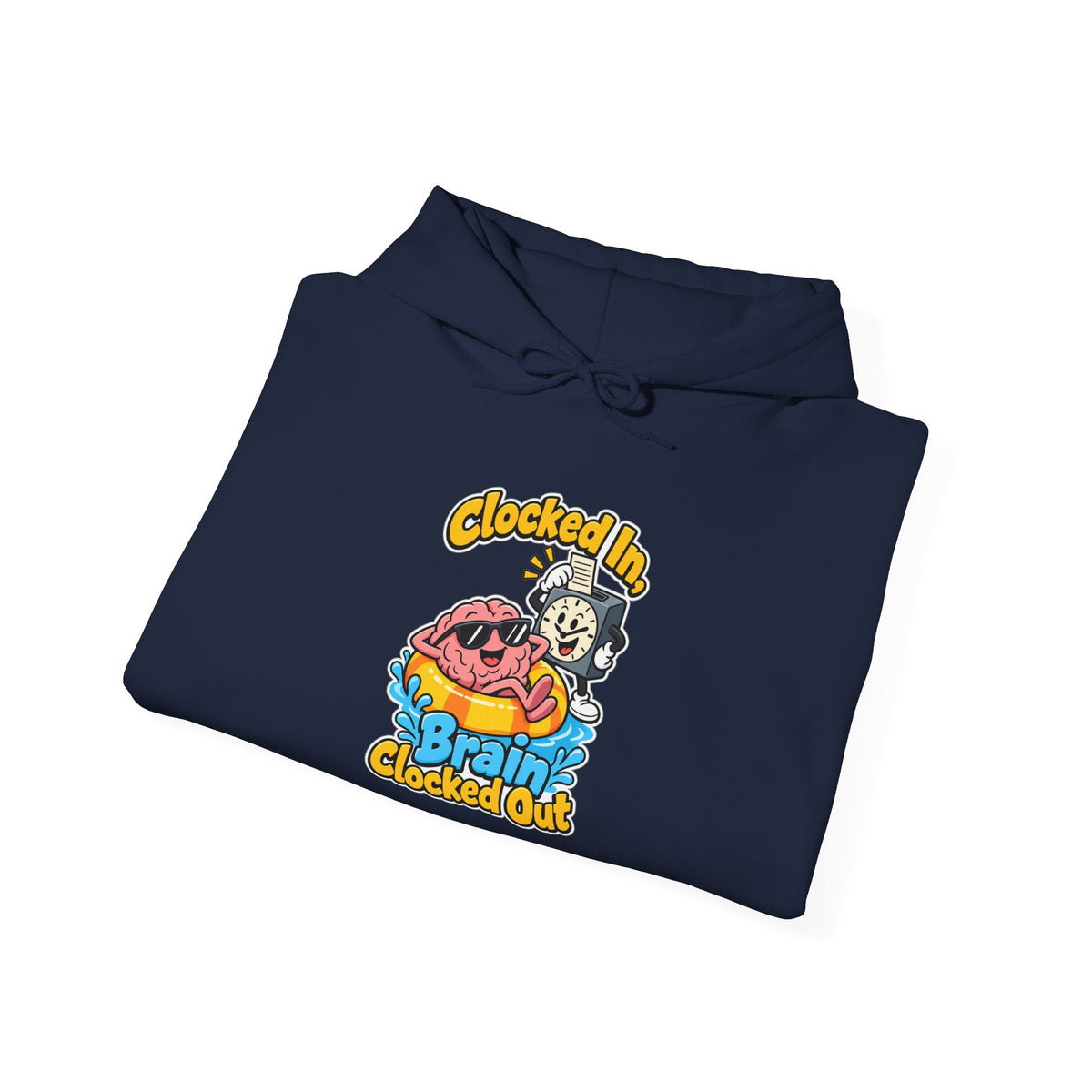 Clocked In, Brain Clocked Out Funny Nurse Hoodie