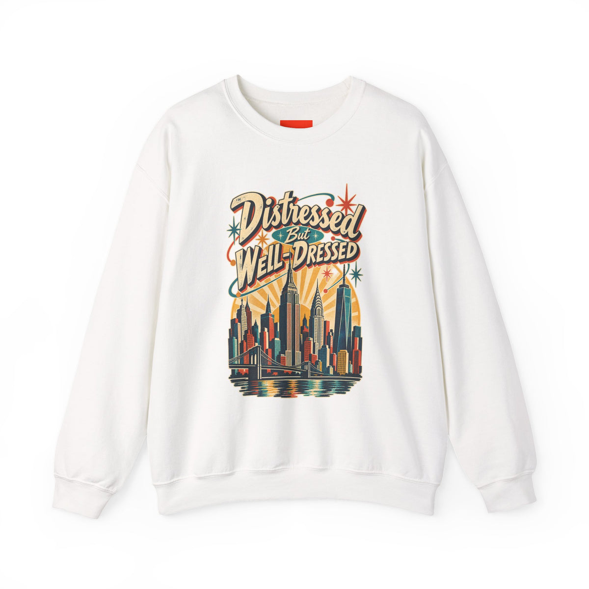 Distressed But Well-Dressed Funny Fashion Sweatshirt