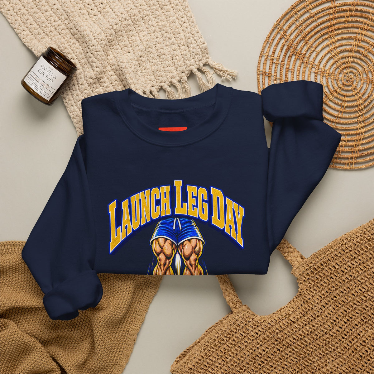 Launch Leg Day Funny Fitness Sweatshirt