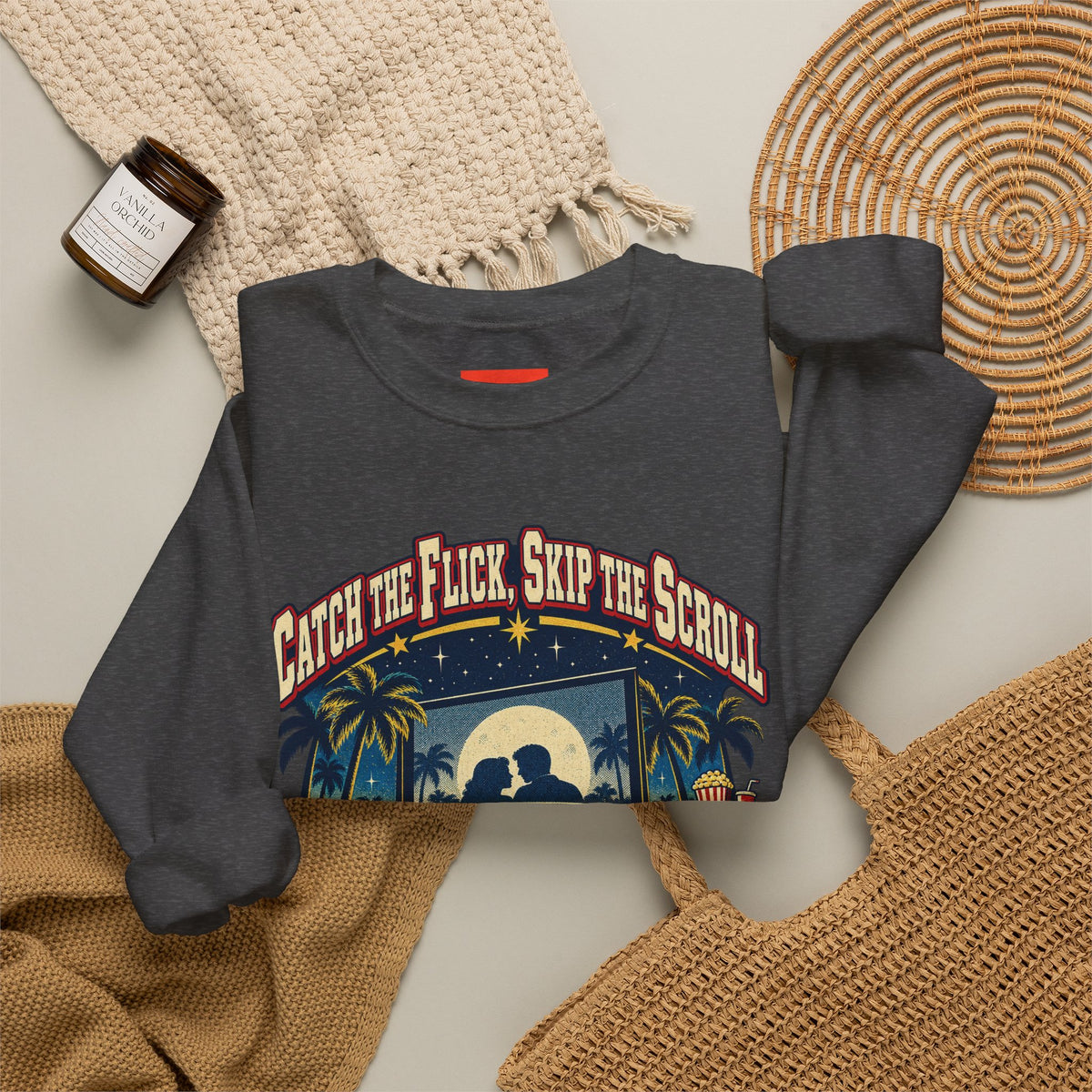 Catch the Flick, Skip the Scroll Funny Programmer Sweatshirt