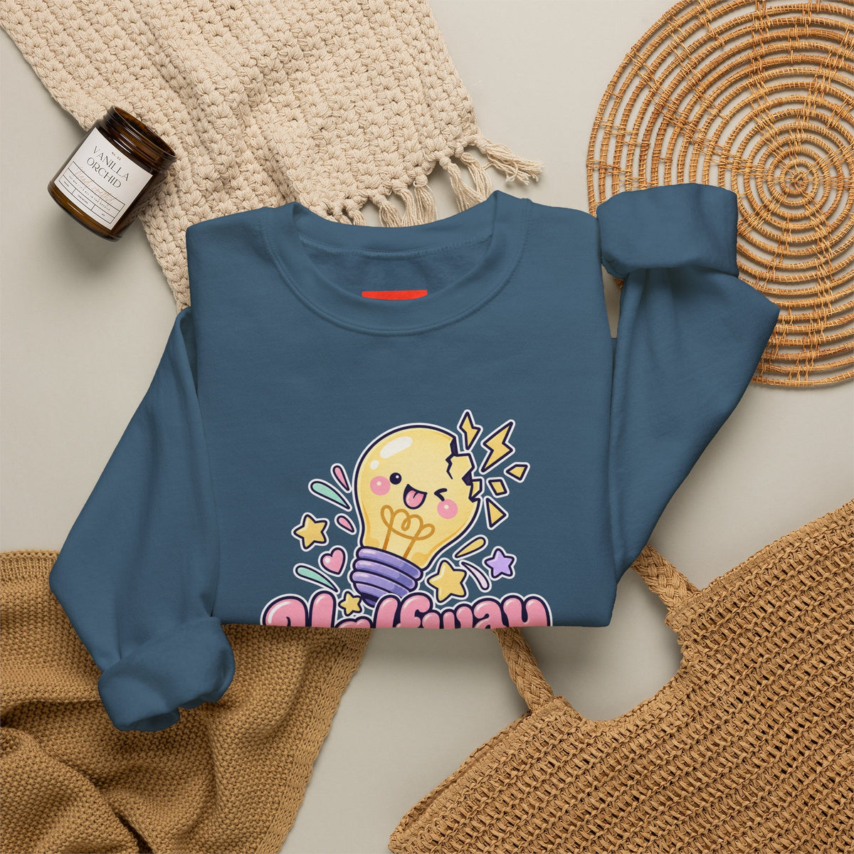 Halfway Between Genius and Disaster Funny Creative Sweatshirt