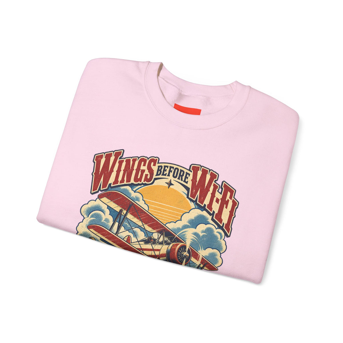 Wings Before Wi-Fi Funny Aviation Sweatshirt