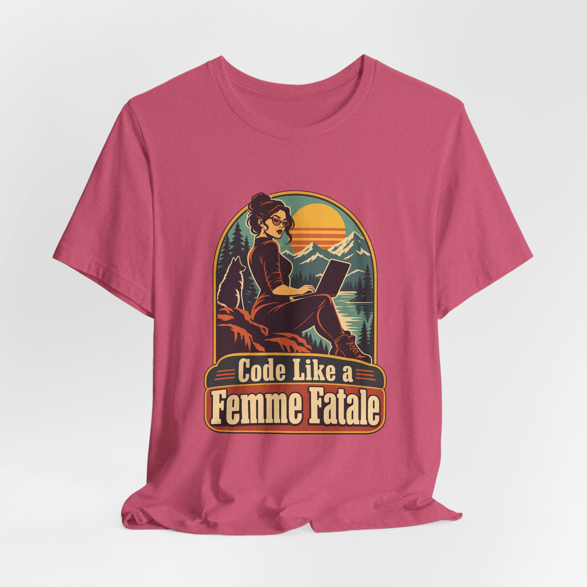 Code Like a Femme Fatale Funny Programmer T-Shirt