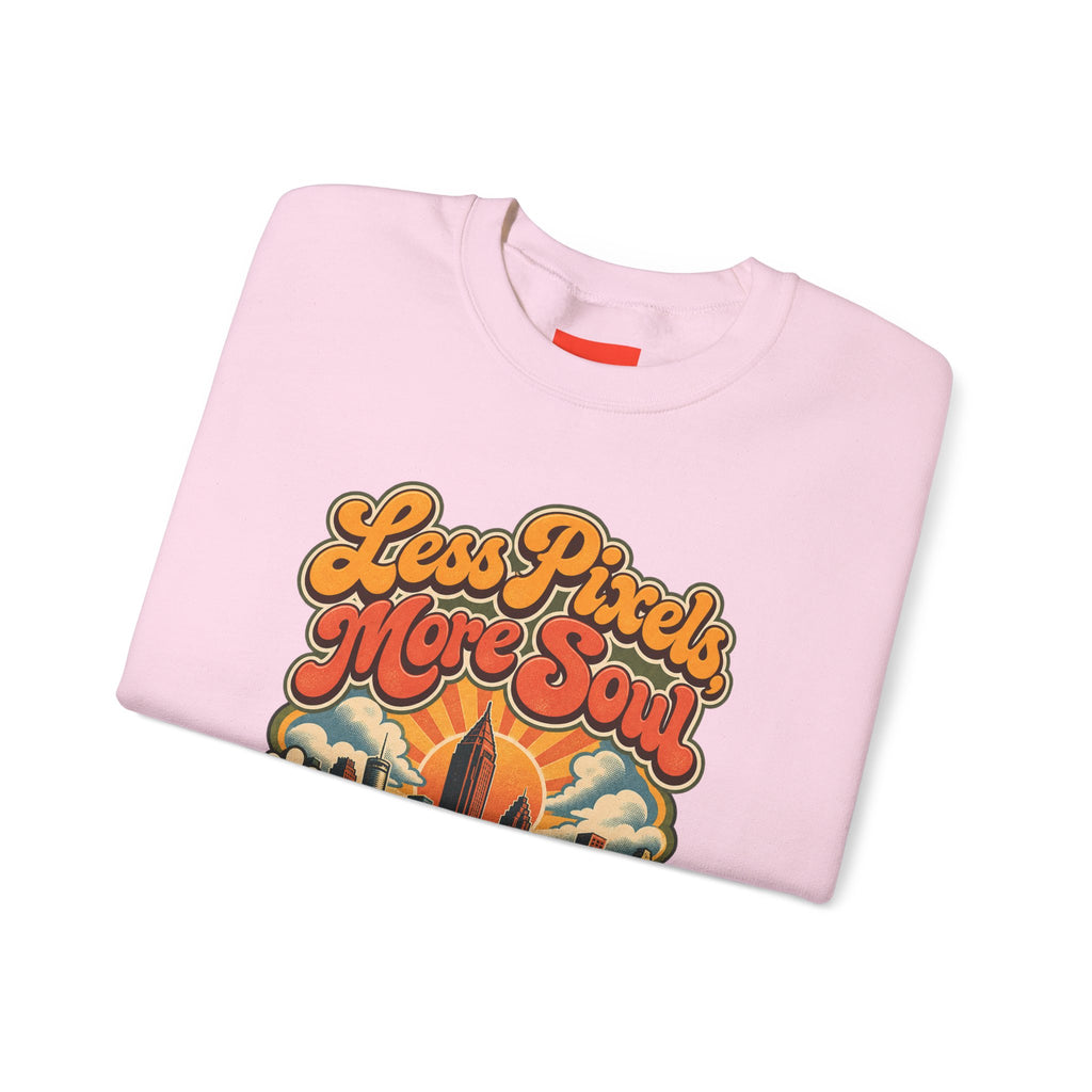 Less Pixels, More Soul Funny Digital Art Sweatshirt