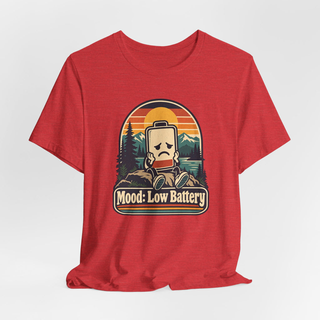 Mood: Low Battery Funny Tech T-Shirt