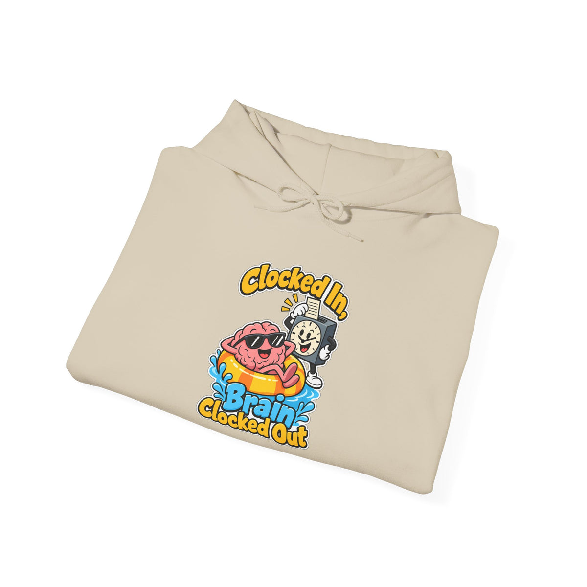 Clocked In, Brain Clocked Out Funny Nurse Hoodie