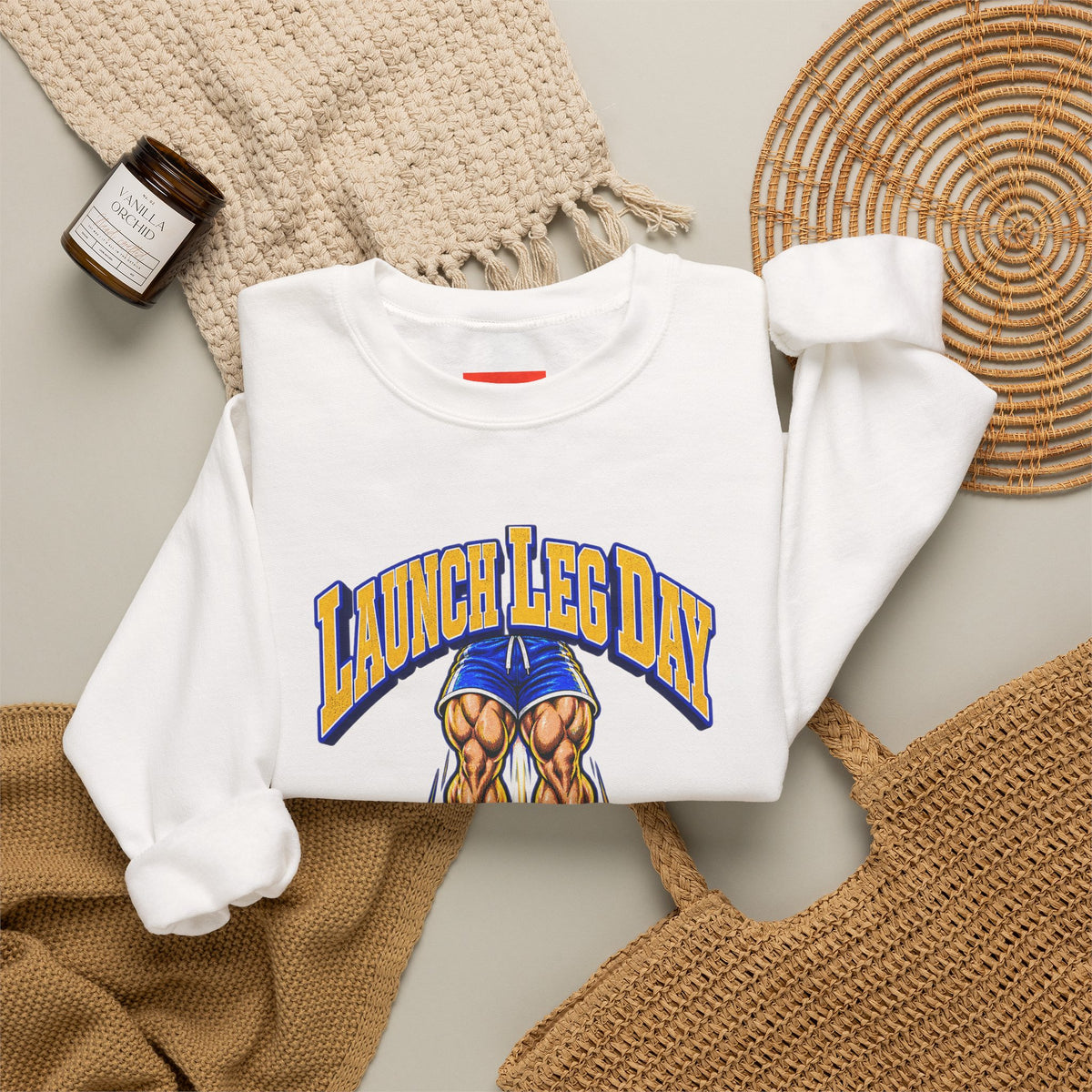 Launch Leg Day Funny Fitness Sweatshirt