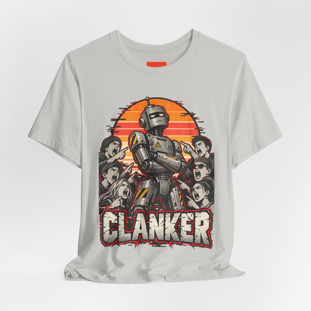 CLANKER Funny General Distressed Print T-Shirt