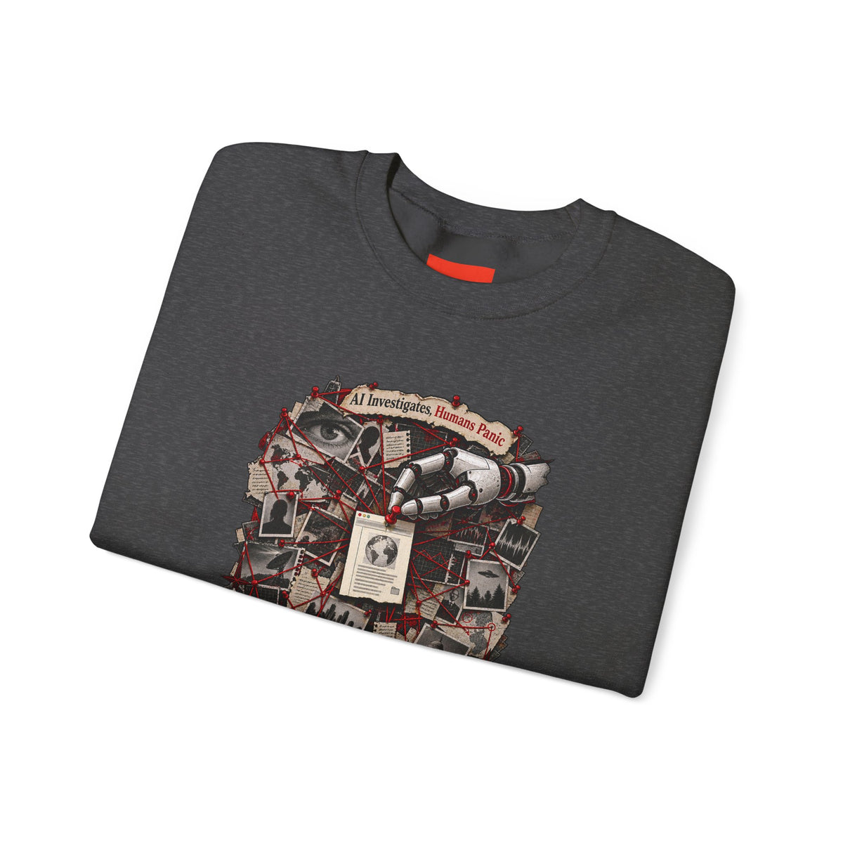 AI Investigates, Humans Panic Funny Programmer Sweatshirt