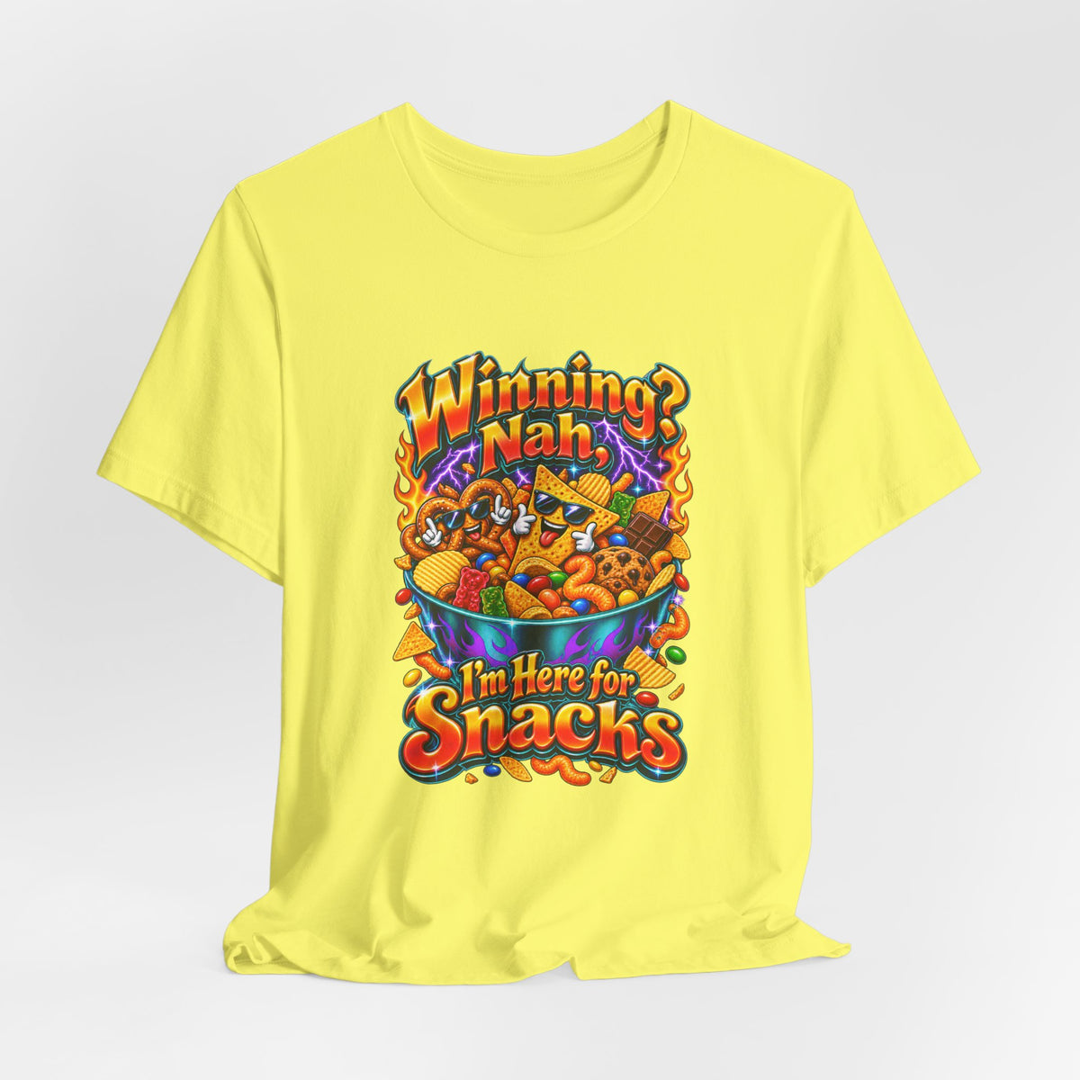 Winning? Nah, I’m Here for Snacks Funny Casual Party T-Shirt